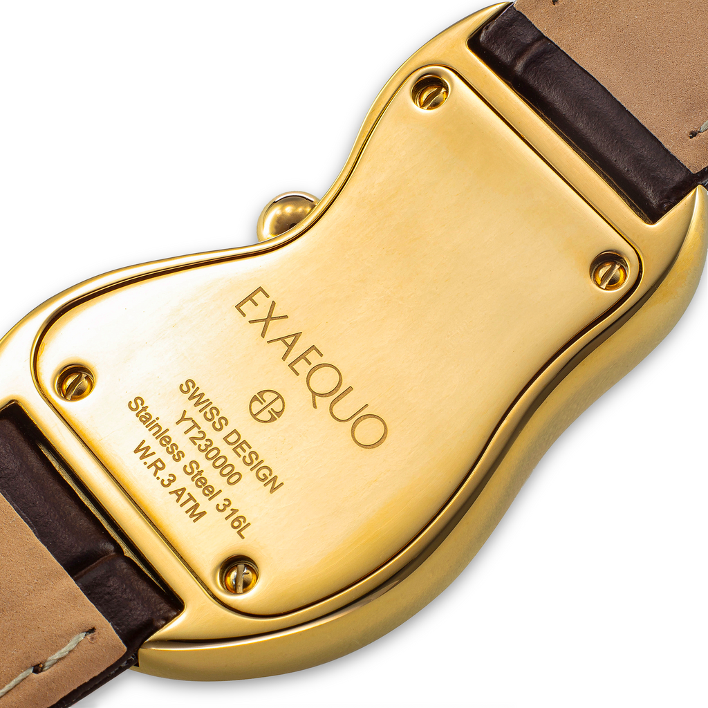 Classic Melting Watch Stainless steel 316L White - PVD Yellow Gold