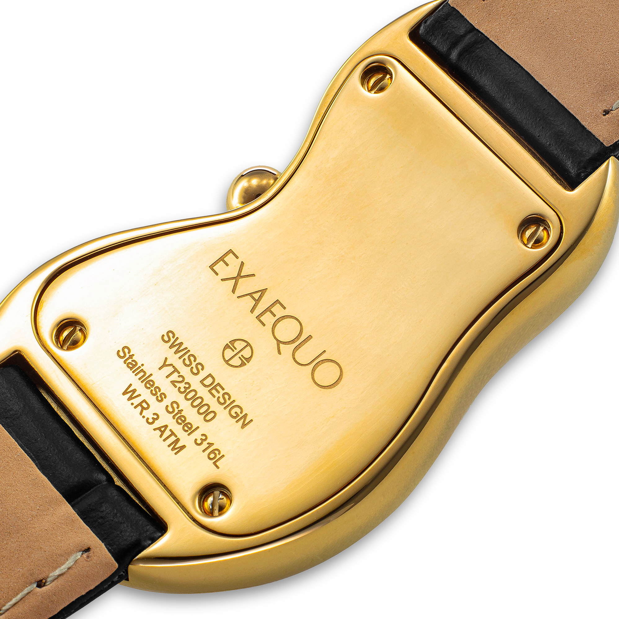 Classic Melting Watch Stainless steel 316L Black - PVD Yellow Gold