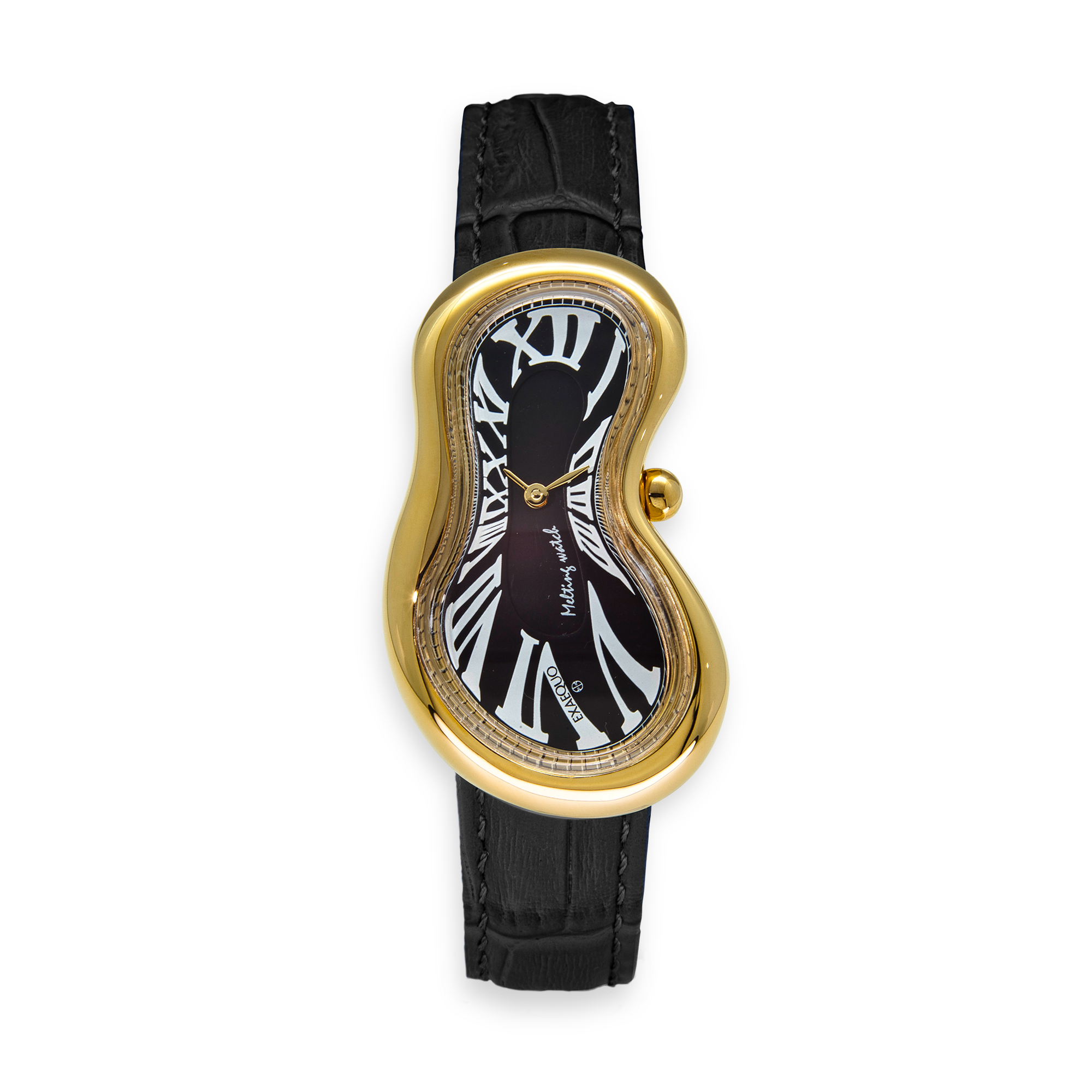 Classic Melting Watch Stainless steel 316L Black - PVD Yellow Gold