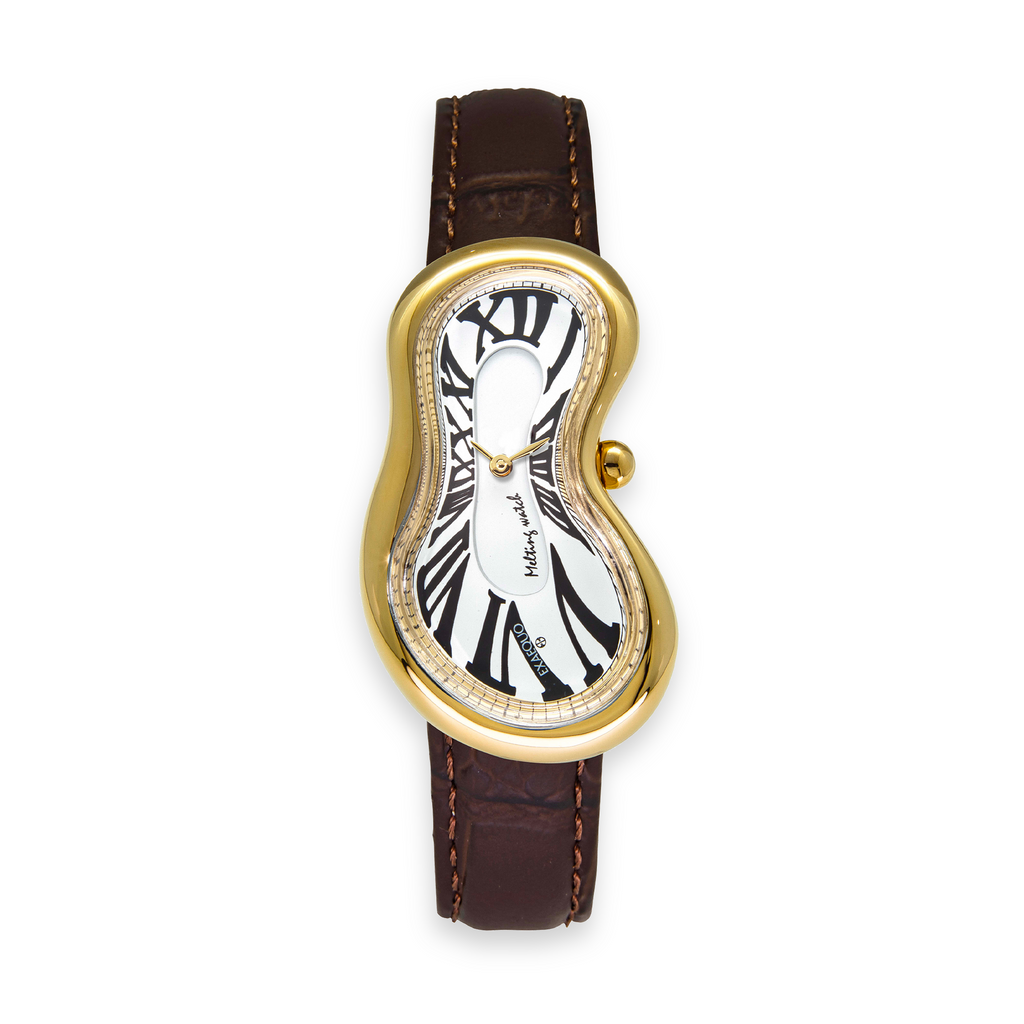 Classic Melting Watch Stainless steel 316L White - PVD Yellow Gold